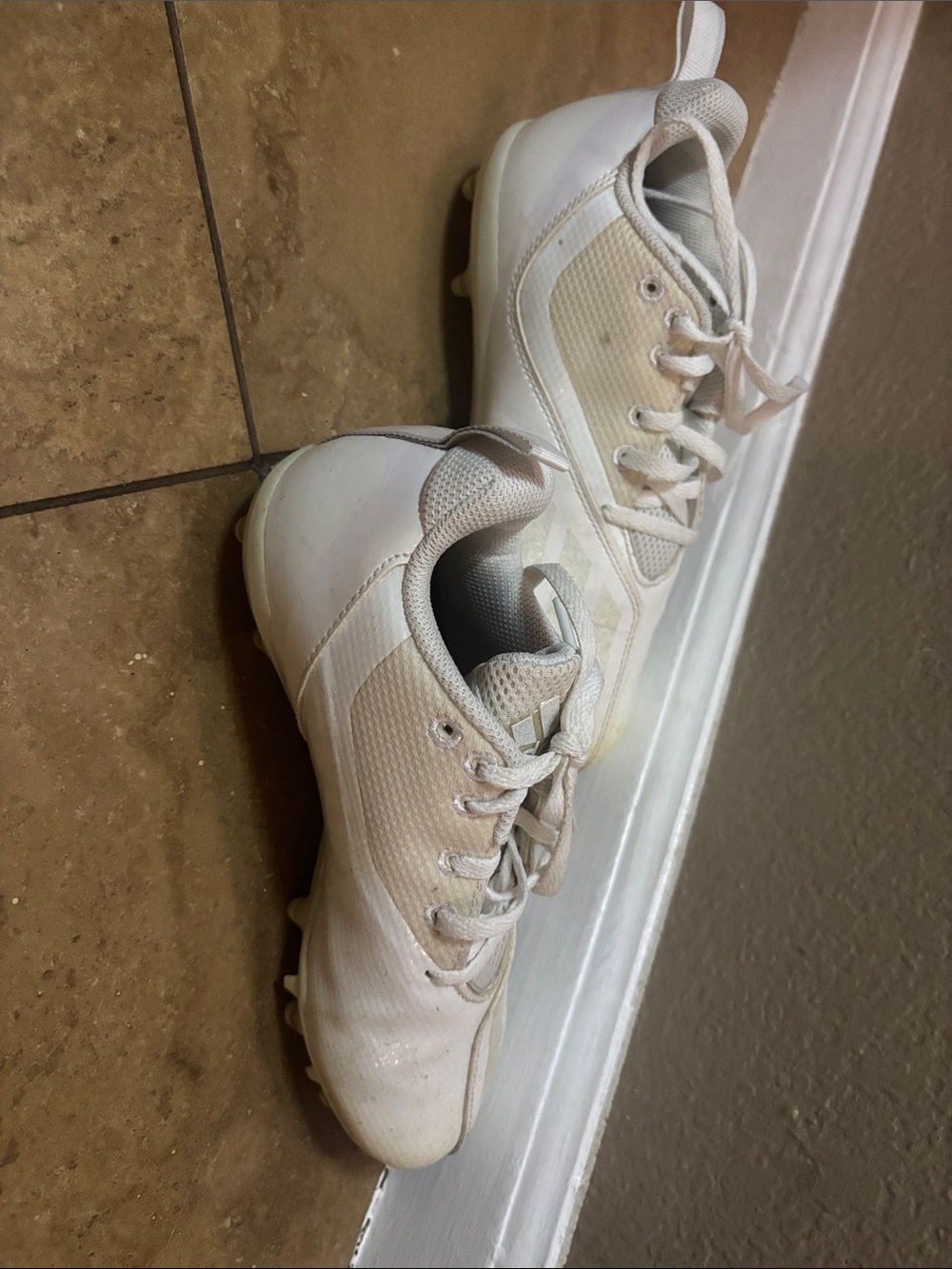 adidas Kids White/Cream Athletic Sneakers